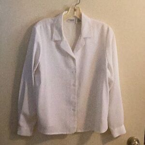 Button down long-sleeve dress shirt.